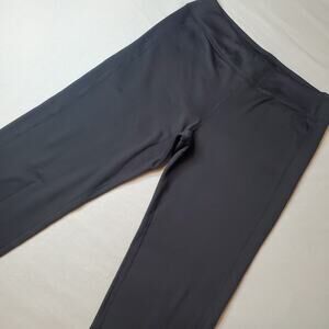 Lands' End Sport Women's Size 1X Wide Leg Fleece Pants Black